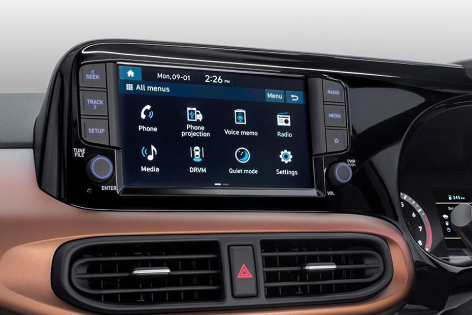 Hyundai Aura Infotainment System Main Menu Image